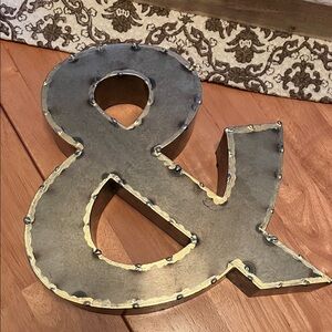 Metal Ampersand Decor